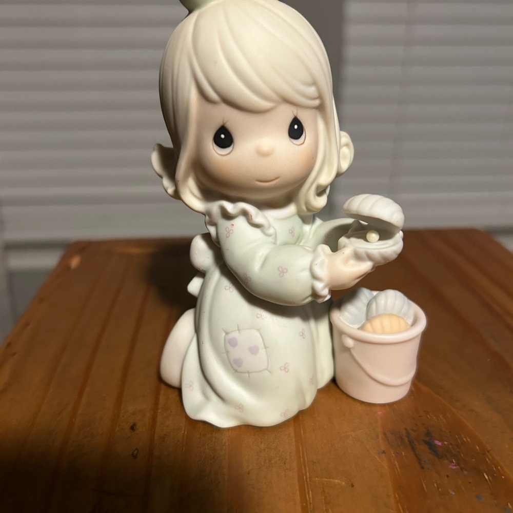 Precious Moments Cream and Pink Figurine